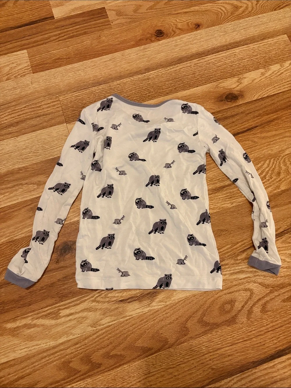 Kyte Baby Kids Long Sleeve Pajama Top Set 3T Raccoon Print Bamboo